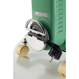 Ariete 839/14 Radiador de Aceite Vintage 11 Elementos, Verde, 3 Niveles de Potencia, Ruedas 360°