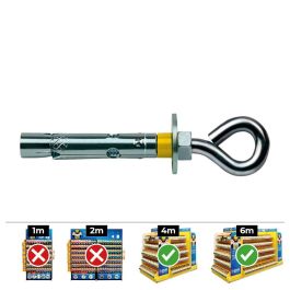 Celo Din da Anclaje de aro dynabolt zincado ø8 x 45 mm Caja 100 unidades Precio: 42.50000007. SKU: S7909205