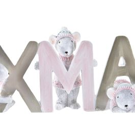 DKD Home Decor Figura Decorativa Navideña Fantasía Mágica de Resina en Tonos Rosa, Plateado y Blanco, Dimensiones 21.5x7.5x8 cm DKD Home Decor Figura Decorativa Navideña Fantasía Mágica de Resina en Tonos Rosa, Plateado y Blanco, Dimensiones 21.5x7.5x8 cm