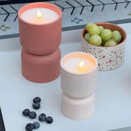 Lámpara de mesa para exterior - BRILLIANT - LOVERE - Forma de vela - Plástico - 3 W - Beige y marrón claro Lámpara de mesa para exterior - BRILLIANT - LOVERE - Forma de vela - Plástico - 3 W - Beige y marrón claro