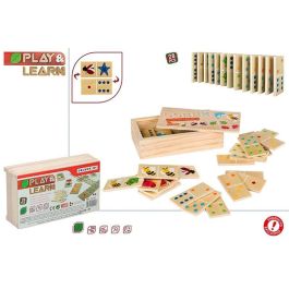WOOMAX Domino de Madera con Animales 29 Piezas para Niños a Partir de 24 Meses