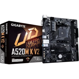 GIGABYTE GA-A520M-K-V2 Placa Base AMD AM4 Micro-ATX para AMD Ryzen con 2 DDR4, HDMI, PCIe 3.0, 4 SATA3, USB 3.2 Precio: 57.49999981. SKU: B15NTCQCVL