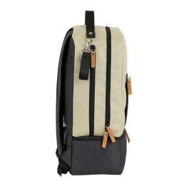 Bolsa de Deporte con Portazapatos Safta M883 Beige Gris oscuro 15 L