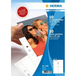 HERMA Fotosichthüllen 100 x 150 mm hoch, blancas, 10 fundas
