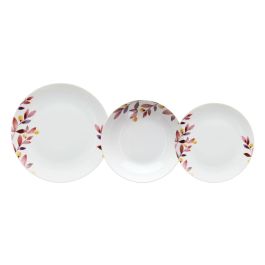 Vajilla Blanco Multicolor Porcelana Hojas 1 cm 37 x 23 x 30 cm 18 Piezas Precio: 76.59000041. SKU: S8803261