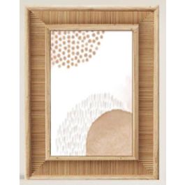 DKD Home Decor Marco de Foto 20x25 cm Estilo Scandi de MDF, Color Natural, Marco 29x34x1.5 cm