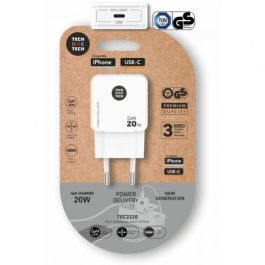 Tech One Tech Cargador de Pared GaN TEC2220, 20W USB Tipo-C, Blanco Precio: 8.98999992. SKU: B1J558QKFS