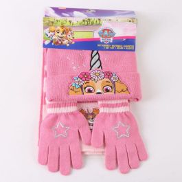 Gorro, Bufanda y Guantes The Paw Patrol Rosa 3 Piezas