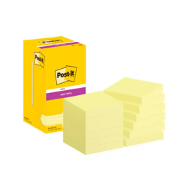 Post-it Bloc de Notas Adhesivas Super Sticky 76x76 mm Amarillo Canario con 12 Blocs Individuales Precio: 18.49999976. SKU: B1ASWLLAYV