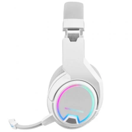 Mars Gaming Auriculares Gaming Inalámbricos MHW100/ Micrófono ARGB Jack 3.5mm Blancos