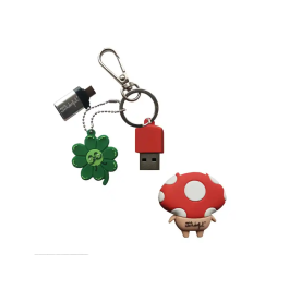 Wondee Mr. Wonderful Llavero USB Seta 32GB Pendrive Compatible con Windows, macOS, Linux y Adaptador USB C