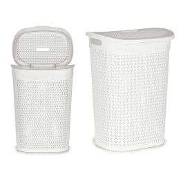 Cesto Ropa con Tapa Kipit 60L Blanco 43.5x57x34 cm (6 Unidades) Precio: 77.50000027. SKU: S3605798