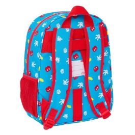 Mochila Escolar Mickey Mouse Clubhouse Fantastic Azul Rojo 26 x 34 x 11 cm