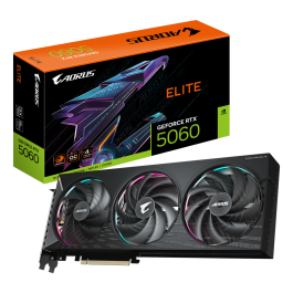 Gigabyte AORUS 9VN5060AE-00-G10 Tarjeta Gráfica GeForce RTX 5060 Elite 8GB GDDR7 NVIDIA Blackwell DLSS 4 PCIe 5.0 HDMI DisplayPort Precio: 376.50000025. SKU: B14LXL72BZ