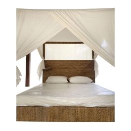 DKD Home Decor Banana 1c25 Cama de Fibra de Banana y Teca 188x198x209 cm