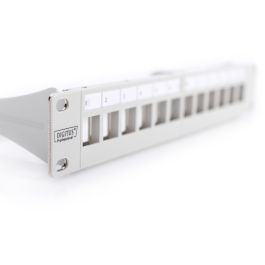Digitus Patchpanel 12-Port Modular Gris Montaje en Bastidor 1U