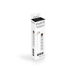 Ewent EW3916 Base Múltiple 5 Salidas AC, 1.5m Cable, Interruptor Integrado, 16A/3680W, Interior, Blanco Ewent EW3916 Base Múltiple 5 Salidas AC, 1.5m Cable, Interruptor Integrado, 16A/3680W, Interior, Blanco