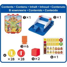 Epoch 7461 Juego de Mesa Super Mario Lucky Coin: Lanzar Monedas, 2 Modalidades (Suerte y Cascada), 1-2 Jugadores, +4 Años