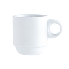 Quid Taza de Porcelana Basic Blanca 8 cL, 1 pieza, Acabado Liso, Apta Lavavajillas y Microondas, Alta Resistencia Precio: 1.49999949. SKU: S2702851