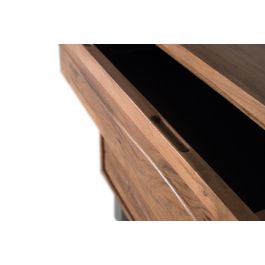 Giner Y Colomer Cómoda de Madera de Acacia y Metal 3 Cajones Natural