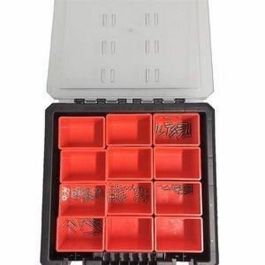 KS TOOLS SCM Estuche Organizador con 12 Compartimentos Extraíbles, Cubierta Transparente Robusta con Muescas