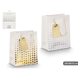 Bolsa Asa Puntos Oro Plata 23X18X10Cm Pincello (48 Unidades) Precio: 28.69000024. SKU: B16MTGCMQ6
