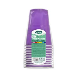 Set de 10 Vasos Bicolor Fucsia y Azul 450 ml Algon (48 Unidades) Set de 10 Vasos Bicolor Fucsia y Azul 450 ml Algon (48 Unidades)