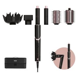 Shark FlexStyle HD440EU Multistyler Air Wrap 5 en 1 Herramienta de Peinado con 5 Accesorios 1400W Secador de Pelo para Cabello Seco/Mojado Negro Rosa