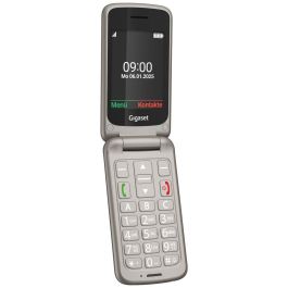Gigaset GL595 Teléfono Móvil con Tapa para Mayores, Dual SIM, 2.8", IP44, Botones Grandes, Silver