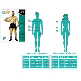 Disfraz de Carnaval Robot Coche Superhéroe Dorado para Hombre Adulto Talla XL - Mono Completo de Poliéster