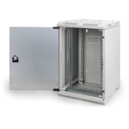 DIGITUS Carcasa Mural Combinada 254 mm (10") y 482.6 mm (19") 10U Acero IP20, Gris