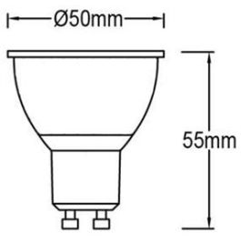 Lámpara Led Dicroica Gu10 De 5W 2700K Pack De 4 PANASONIC-PANALIGHT LDRHV7L27WG102EPL-ECO-4x