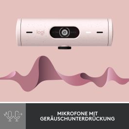 Logitech Webcam Brio 500 Rosa Full HD 1080p, 4 MP, Zoom Digital 4x, Enfoque Automático, USB-C