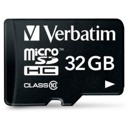 Verbatim Tarjeta de Memoria Micro SDHC 32GB Clase 10 de Alta Velocidad 10MB/s - Para Móviles, Cámaras y GPS con Adaptador SD