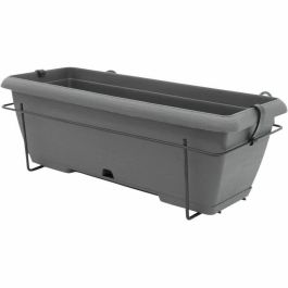 Kit de macetero con soporte metálico y bandeja integrada - GARDEN ID Teramo - Negro-anth 50 cm - Efecto piedra - Reciclado/reciclable Precio: 32.58999964. SKU: B1JHDZDZQF