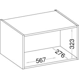 Mueble campana alto - MODENA - 60 cm - Roble artesanal y negro mate - CUISINIER Mueble campana alto - MODENA - 60 cm - Roble artesanal y negro mate - CUISINIER