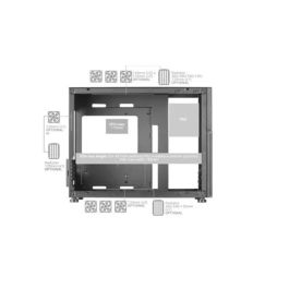 Mars Gaming MCLCD Caja PC Mini Torre Micro-ATX con Pantalla LCD IPS 8" y USB-C, Color Negro
