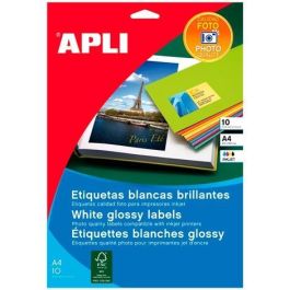 Apli Etiquetas Adhesivas 199,6x289,1 mm Inkjet Calidad Fotográfica C-Romos 1 X 10H Blanco Precio: 17.5000001. SKU: B185CJDMXM