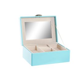 DKD Home Decor Joyero Organizador de Joyas Glam Verde Menta Colección Honda en PU y MDF. Elegante caja para accesorios 13x8.5x17 cm Precio: 16.50000044. SKU: S3039864