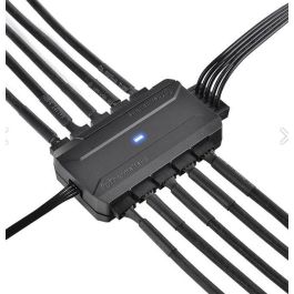 Thermaltake Commander FP Concentrador Ventiladores Molex 10 Puertos Negro Plug & Play para PC