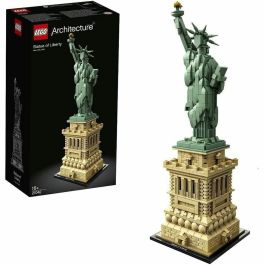 LEGO 21042 Architecture La Estatua de la Libertad - Maqueta Réplica Construible con Pedestal y Antorcha Dorada, +16 años