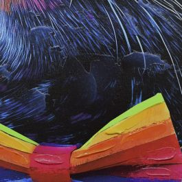 DKD Home Decor Cuadro de Lienzo Loft con LED y Gato Multicolor Negro 93x63x3 cm (2 Unidades)