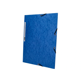 Q-connect Carpeta kf02167 Gomas Cartón Símil Prespán Solapas 320x243 mm Azul