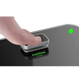 Little Balance 8276 Báscula de Baño Digital Kinetic Premium Sin Batería Recargable Green Power 180kg/100g Negro Vidrio Templado