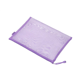 Liderpapel Bolsa Zipper Bag Multiusos Transpirable Poliester DIN A5 Morado Pastel 175x235mm