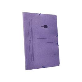 Liderpapel Carpeta de Gomas Tres Solapas Cartón Compacto Folio Color Azul