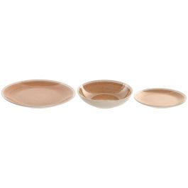Vajilla Basicos DKD Home Decor Naranja Blanco 27 x 3 x 27 cm Set de 18 Vajilla Basicos DKD Home Decor Naranja Blanco 27 x 3 x 27 cm Set de 18