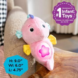 Baby Einstein BAB0074451998858 Luz de noche caballito de mar rosa para bebé, musical, luminoso, ruido blanco, clip para chupete