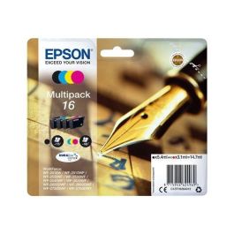 Epson 16 multipack T163B - Cartuchos de tinta originales para Epson Workforce WF-2010W, WF-2510WF, WF-2520NF, WF-2530WF, WF-2540WF - Negro, Amarillo, Cian, Magenta