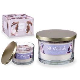 Vela en Vaso con Tapa Dorada, Aroma Lino Blanco, Acorde, 12.5x8.8x12.5 cm, 400 gr (6 Unidades) Precio: 34.59000017. SKU: B1JQ94LZJ3